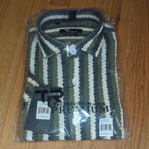 Premium Striped Green Shirt